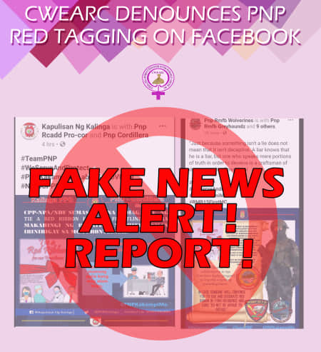 CWEARC denounces PNP red tagging on Facebook